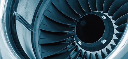 airplane engine close up