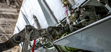 underneath of an airplane