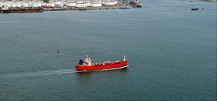 Chulan tanker ship viewed from a distance Chulan tanker ship viewed from a distance