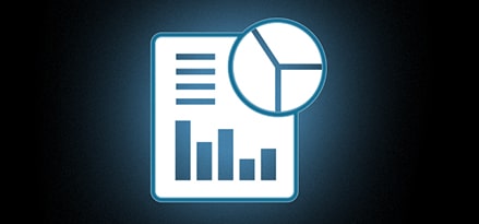 glowing chart with graphs