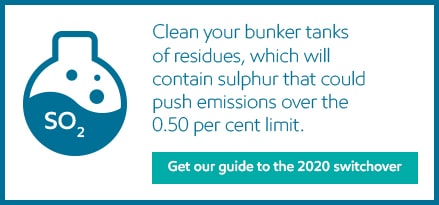 clean bunker tanks of residue banner