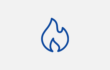 Blue flame icon