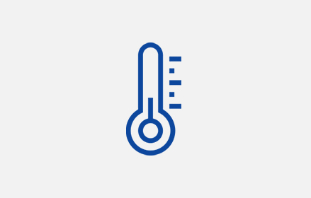 Blue thermometer icon